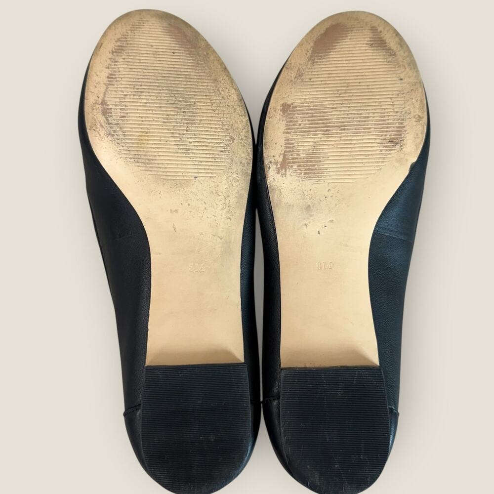 Talbots Leather Loafer Flat Casual Shoes Women 8M Black Chevron Quilted Slip On - Picture 7 of 10